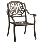 Ensemble de bistro jardin meuble extérieur terrasse 5 pièces aluminium coulé bronze 02_0013534