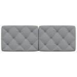 vidaXL Coussin de tête de lit gris clair 140 cm tissu