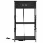 vidaXL Cabinet de chevet avec étagère 2 Pièces Chêne noir 41 x 31 x 76 cm