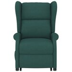 vidaXL Fauteuil de massage Vert foncé Tissu