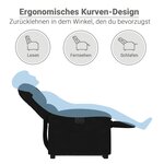 vidaXL Fauteuil inclinable électrique noir velours