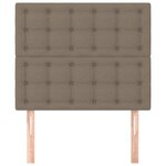 vidaXL Tête de lit Taupe 100x5x118/128 cm Tissu