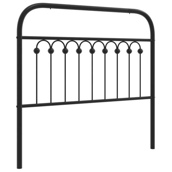 vidaXL Tête de lit métal noir 100 cm