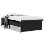 vidaXL Cadre de lit sans matelas noir 90x190 cm