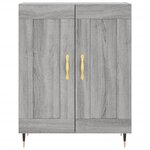 vidaXL Buffet sonoma gris 69 5x34x90 cm bois d'ingénierie