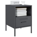 vidaXL Table de chevet anthracite 36x39x50 5 cm acier laminé à froid