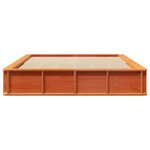 vidaXL Cadre de lit avec rangement élévateur  marron ciré  150 x 200 cm  en bois de pin massif