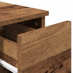 vidaXL Tables de chevet avec tiroir 2 Pièces vieux bois 20x36x60 cm