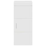 vidaXL Armoire murale de salle de bain avec porte TULUM Blanc brillant