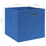 vidaXL Boîtes de rangement 10 Pièces Tissu intissé 28x28x28 cm Bleu