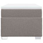 vidaXL Sommier à lattes de lit avec matelas Taupe 100x200 cm Tissu