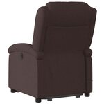 vidaXL Fauteuil inclinable de massage Marron foncé Tissu