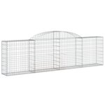 vidaXL Paniers à gabions arqués 4 Pièces 300x30x80/100 cm fer galvanisé