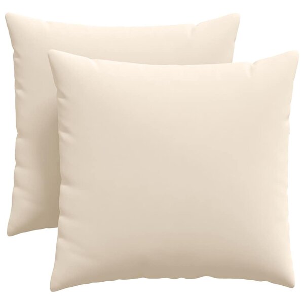 vidaXL Coussins de canapé 2 pc tissu Beige 45 x 45 cm