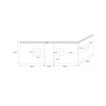 Rideau de lit pour lit mezzanine en coton Noir