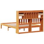 vidaXL Lit bibliothèque sans matelas cire marron 135x190 cm pin massif