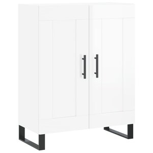 vidaXL Buffet Blanc brillant 69 5x34x90 cm Bois d'ingénierie