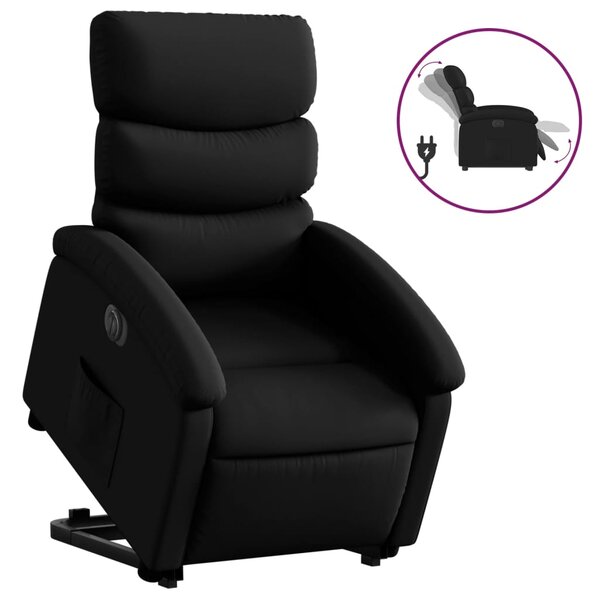 vidaXL Fauteuil inclinable électrique noir similicuir