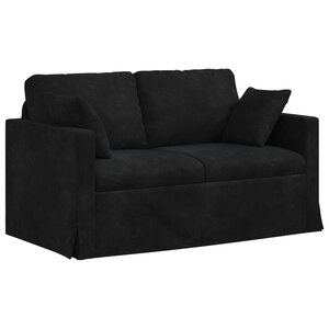 vidaXL Canapé Noir 138 x 78 x 80 cm Velours