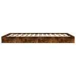vidaXL Cadre de lit sans matelas chêne fumé 120x190 cm bois ingénierie