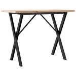 vidaXL Table à manger cadre en X 100x50x75 5 cm bois pin massif acier