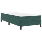 vidaXL Lit à ressorts avec matelas Vert foncé 100 x 200 cm tissu