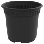 vidaXL Pot à fleurs rond 24 Pièces Noir Ø 15 x 12 cm Plastique