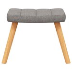 vidaXL Chaise de relaxation avec tabouret Taupe Tissu