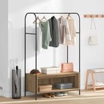 vidaXL Porte-vêtements Marron 100 x 44 x 160 cm Bois d'ingénierie
