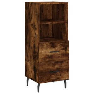 vidaXL Buffet Chêne fumé 34 5x34x90 cm Bois d'ingénierie