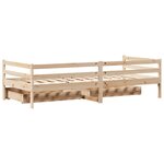 vidaXL Lit de jour avec tiroirs sans matelas 80x200 cm bois massif