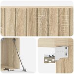 vidaXL Meuble TV mural Chêne Sonoma 98 x 31 x 30 cm Bois d'ingénierie