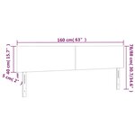 vidaXL Têtes de lit 2 Pièces Bleu foncé 80x5x78/88 cm Velours