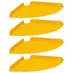 vidaXL Étagère Flottante d'Angle 4 pc Jaune moutarde 24 x 24 x 2 cm