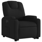 vidaXL Fauteuil inclinable électrique noir tissu