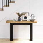 vidaXL Table console NOAIN pieds en forme de U 120x30x75 cm massif pin