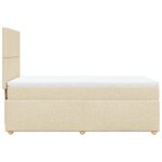 vidaXL Sommier à lattes de lit avec matelas Crème 80x200 cm Tissu