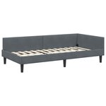 vidaXL Cadre de lit d'angle avec matelas Autre 2 Pièces Gris Velours
