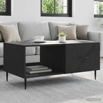 vidaXL Table basse Noir 90 x 50 x 40 cm Bois d'ingénierie