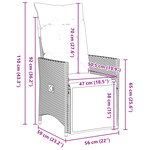 vidaXL Ensemble de salle à manger de jardin de 5 pièces avec coussins en poly rattan marron