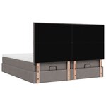 VidaXL Cadre de lit ottoman avec matelas taupe 160x200 cm tissu