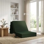 vidaXL Canapé-lit pliable 75 x 67 x 45 cm Vert foncé