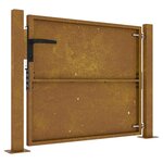 vidaXL Portail de jardin 105x80 cm acier corten