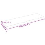vidaXL Étagère murale 100x30x(2-4) cm bois de chêne massif non traité