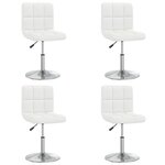 vidaXL Chaises à manger lot de 4 blanc similicuir