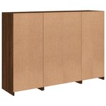 vidaXL Buffets avec lumières LED 3 Pièces chêne brun bois d'ingénierie