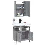 vidaXL Ensemble de meubles de salle de bain 2 Pièces Sonoma gris