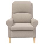vidaXL fauteuil Gris clair 76 x 94 x 102 cm tissu