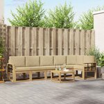 vidaXL Ensemble de canapés d'extérieur 7 pc Blanc et Beige Polyester