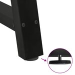 vidaXL Pieds de table basse en forme de A  2 pièces  noir  60 x (42-43) cm  acier